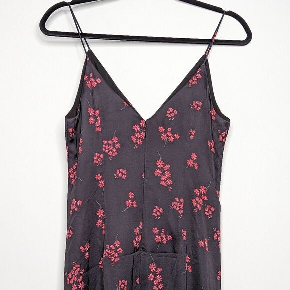 Keepsake Infinity Floral-Print Midi Slip Dress Black Pomegranate Ditsy - Picture 9 of 10